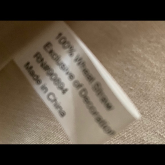 Brown / tan handbag 100% wheat straw weaved - Picture 3 of 8